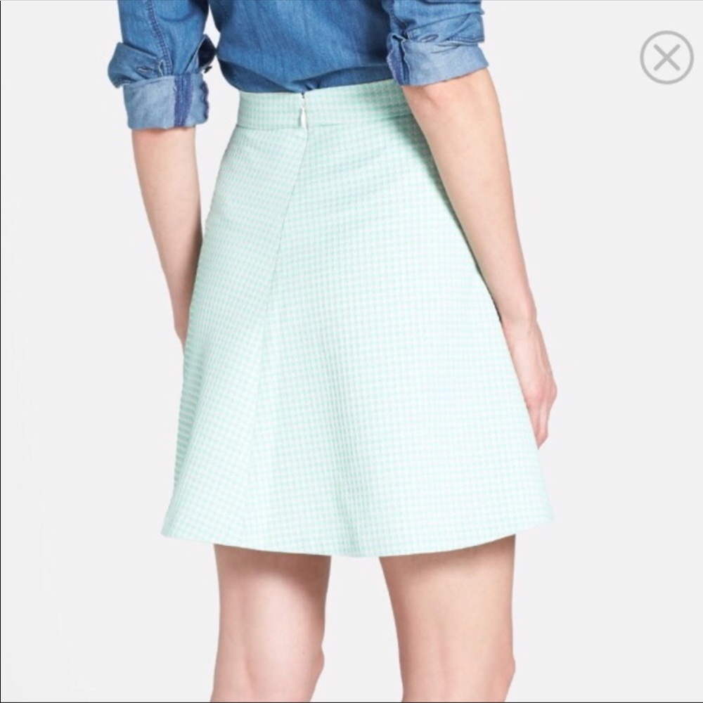 Halogen by Nordstrom a-line Houndstooth Skirt - Picture 2 of 4